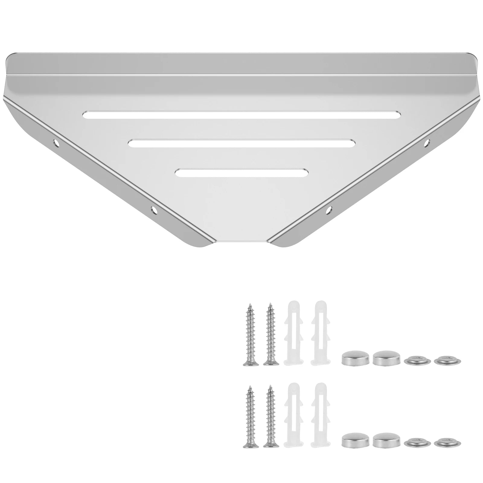 Wall Mount Shower Corner Shelf No-drill 304 Stainless Steel Corner Shampoo Body Wash Storage Organizer for Bathroom Glass Shelf    Home Decor Supply | Online Retail | ShoreShopper.com