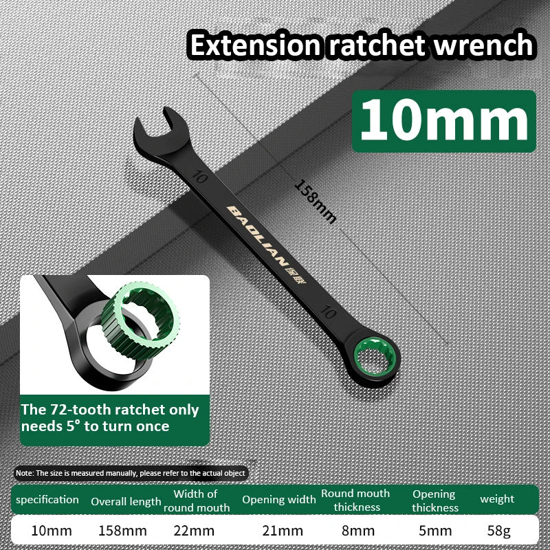Dual-Purpose Wrench Fast Plum Blossom Ratchet Wrench Industrial Grade 72 Tooth Labor-Saving, Fast and Durable Dual-use Wrench    Home Decor Supply | Online Retail | ShoreShopper.com