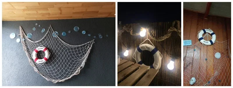 Nautical Style Welcome Decorative Red Blue Life Buoy Home Marine Beach Wall Decoration Crafts Living Room    Your Coastal Marketplace | Shoreshopper.com