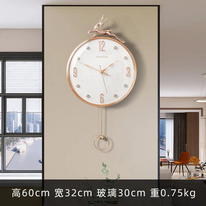 13 Inch Auspicious Deer Wall Clock Nordic Brief Design Living Room Decoration Kitchen Mute Clocks Art Wall Watch Home Decor NEW    Home Decor Supply | Online Retail | ShoreShopper.com