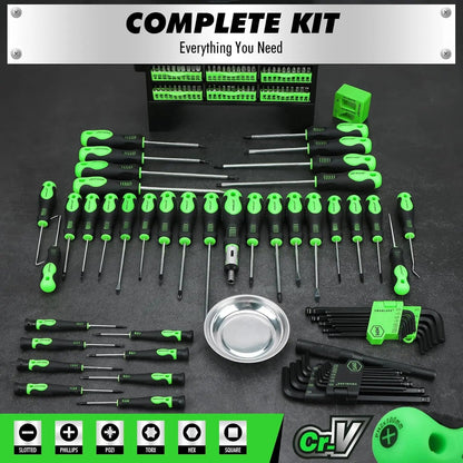 141-Piece Magnetic Screwdriver Set with Torx, Phillips, Hex Keys, Ratchet Handle & Bits for DIY Tools Gift    Home Decor Supply | Online Retail | ShoreShopper.com