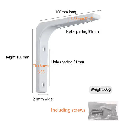 Shelf brackets L-shaped floating wall shelves black and white stainless steel bore stand bracket support hardware home    Home Decor Supply | Online Retail | ShoreShopper.com