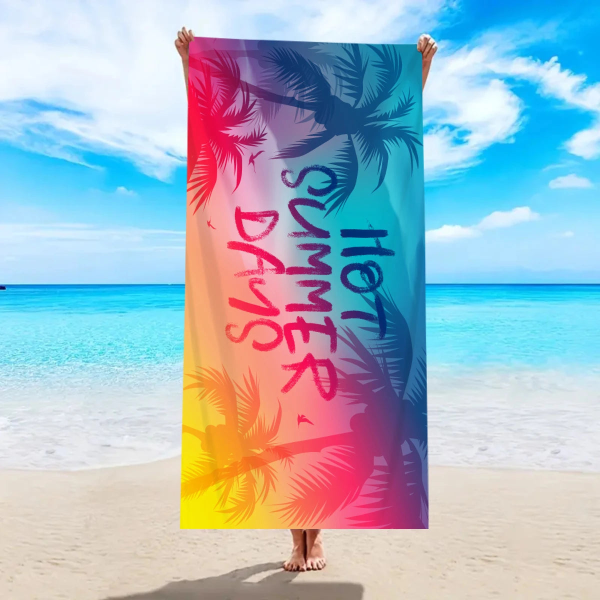1pc tropical plant printed large beach towel, quick drying absorbent beach towel, swimming, vacation, camping beach towel    Your Coastal Marketplace | Shoreshopper.com