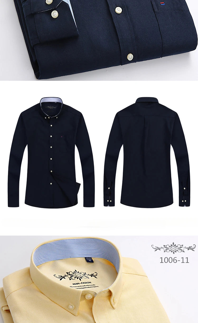 New in shirt long-sleeve shirts for men slim fit formal plian shirt single pocket office clothes soft plaid cotton designer tops    Home Decor Supply | Online Retail | ShoreShopper.com