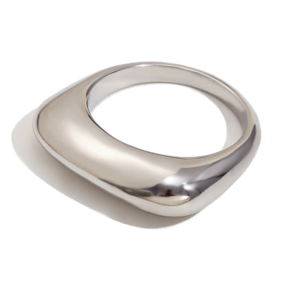 Classic 18K Gold Plated 316L Stainless Steel Flat Stick Ring – Waterproof & Hypoallergenic - ShoreCo.Shop