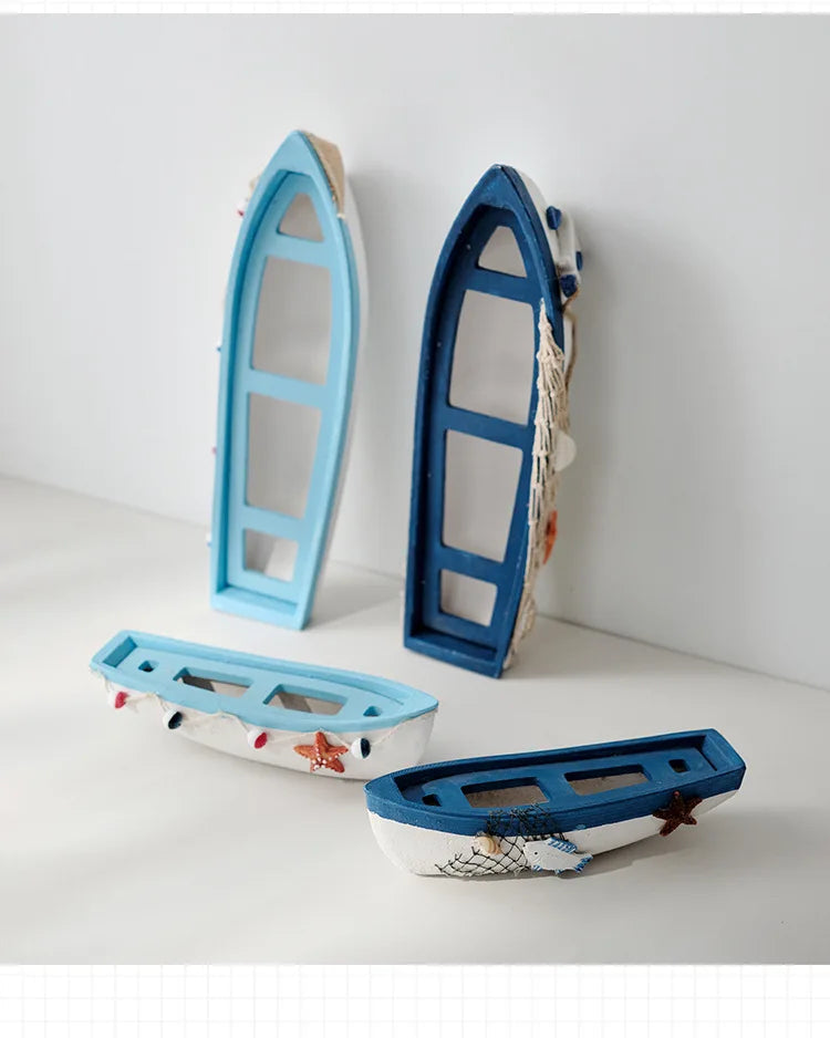 Mediterranean Wooden Boat Ornament Crafts Children's Room Office Home Decoration Wooden Sea Theme Home Decor    Your Coastal Marketplace | Shoreshopper.com