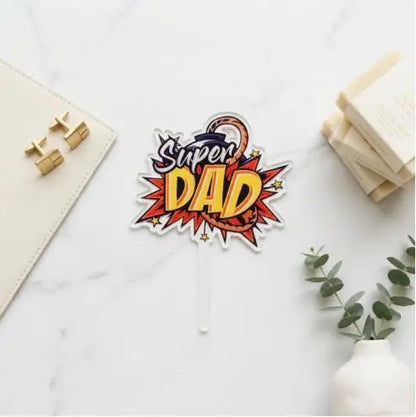2026 Father's Day Birthday Cake Topper Decoration Gold Acrylic DAD Cake Flag Father's Day Party Cake Toppers Dessert Ornament    Your Coastal Marketplace | Shoreshopper.com