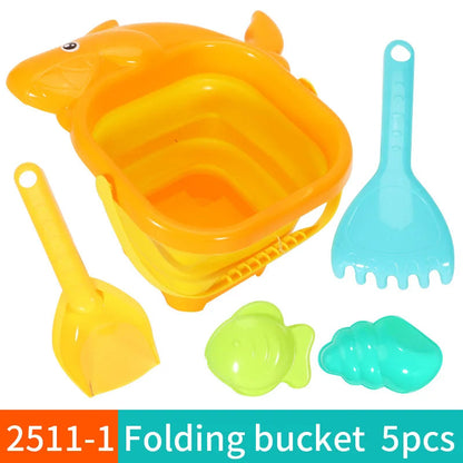 Beach Toys for Kids Sand Toys Set for Toddlers Sandbox Toys with Collapsible Bucket Shovel Rake Set Sand Molds Summer Outdoor    Your Coastal Marketplace | Shoreshopper.com