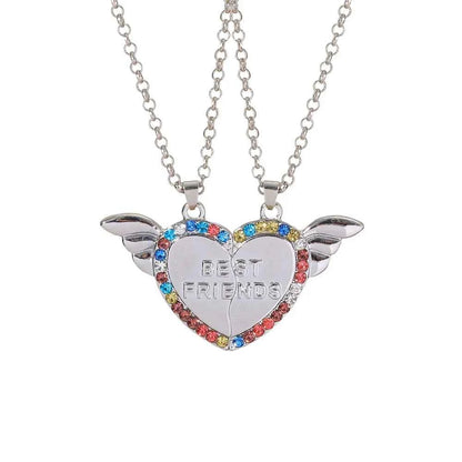 Best Friends Necklace Together forever Never Apart Maybe In Distance But Never In Heart Pendant Choker For Bestie Friendship