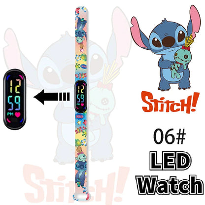 Disney Stitch Digital Kids' Watches Anime Figures LED Luminous Watch Touch Waterproof Electronic Sports Watch Kids Birthday Gift    Home Decor Supply | Online Retail | ShoreShopper.com