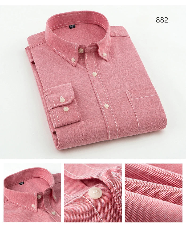 New in shirt long-sleeve shirts for men slim fit formal plian shirt single pocket office clothes soft plaid cotton designer tops    Home Decor Supply | Online Retail | ShoreShopper.com