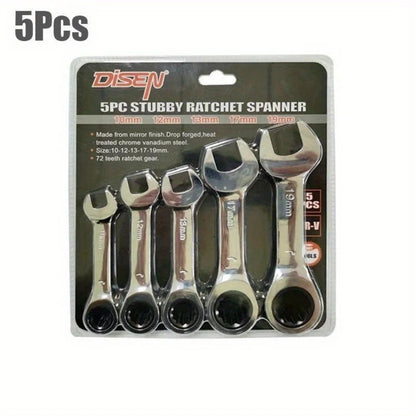 6-19mm Short Handle Quick Ratchet Wrench 72 Teeth Multi Functional Portable Short Dual-use Plum Blossom Small Wrench Hand Tools    Home Decor Supply | Online Retail | ShoreShopper.com