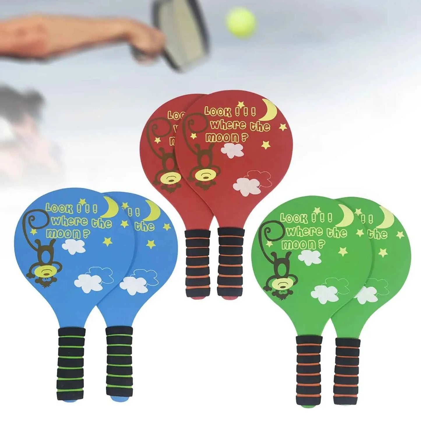 Beach Tennis Paddle, Wooden Beach Tennis Racket, Fitness Yard Beach Game Professional Badminton Racket Physical Exercise