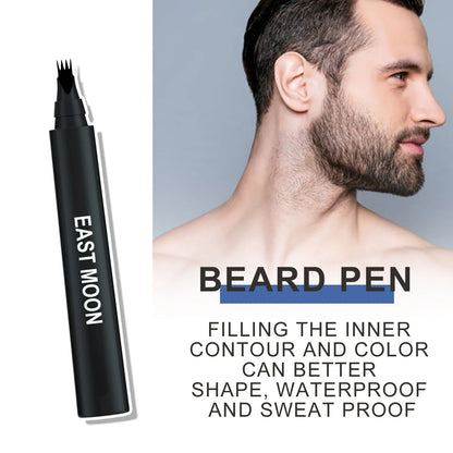 Waterproof Beard Pen Brush Beard Enhancer Lasting Hair Line Cover Repair Moustache Coloring Shaping Tools Beard Filler Pencil - ShoreCo.Shop