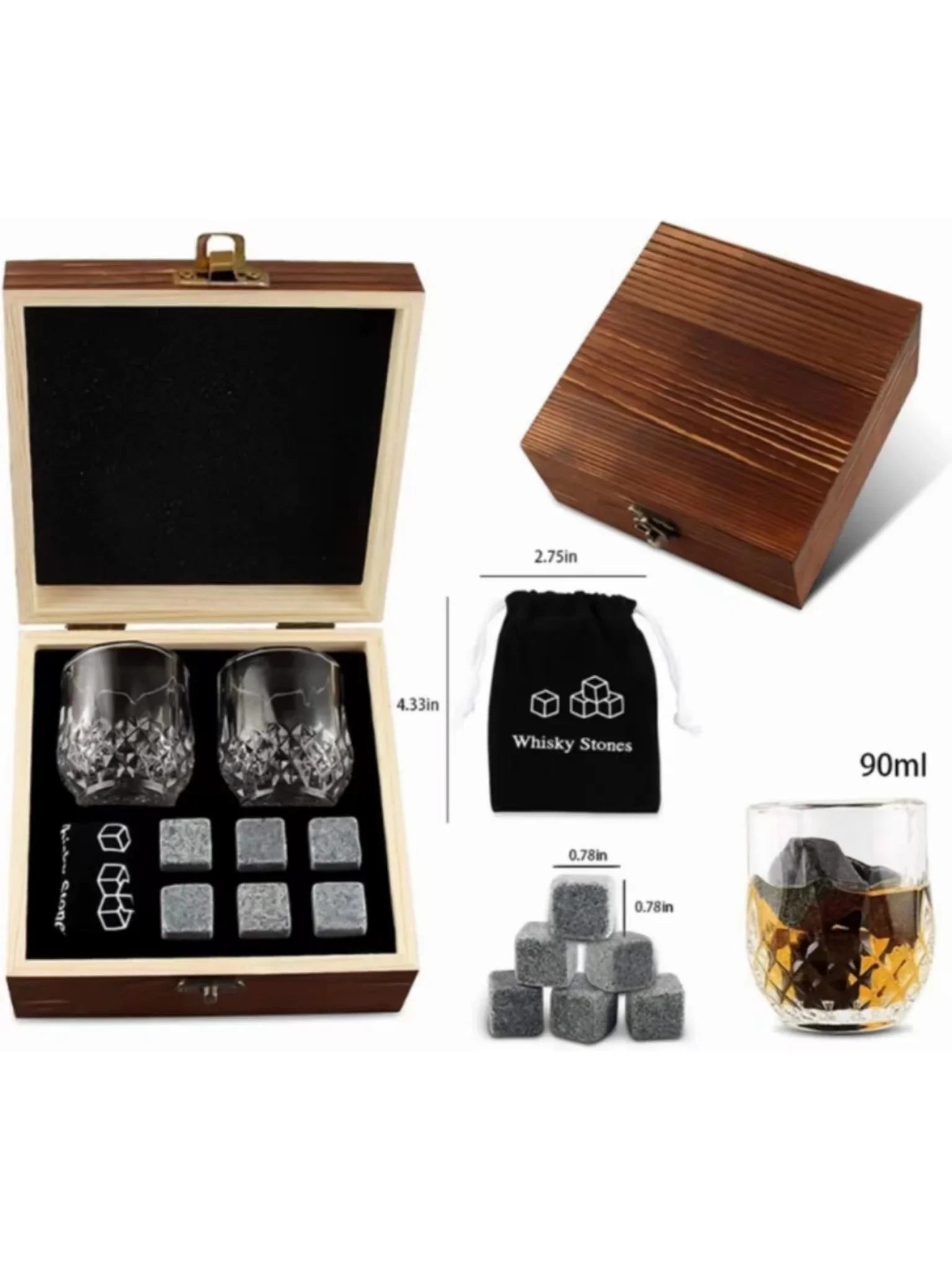 Father's Day Gift Whiskey Ice Stone Wine Glass Set Whiskey Glass for Men Fathers Husband Birthday Party Retirement Gift    Your Coastal Marketplace | Shoreshopper.com