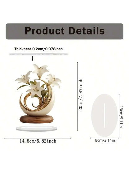 1 piece of lily desktop decoration ornament suitable for living room desktop and office decoraValentine Day wedding decor gifts    Home Decor Supply | Online Retail | ShoreShopper.com