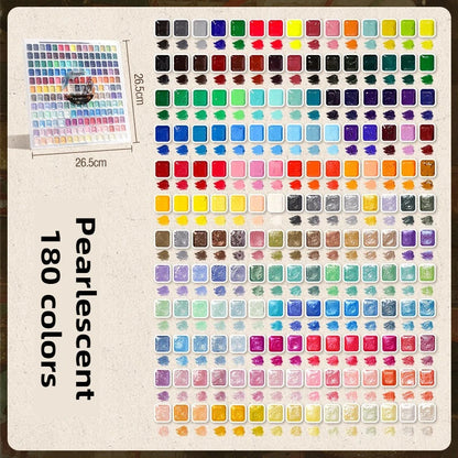 12/98/150/180 Colors Pearl Solid Water Color Paint Set Portable Professional Watercolor Painting School Art Supplies Stationery    Home Decor Supply | Online Retail | ShoreShopper.com