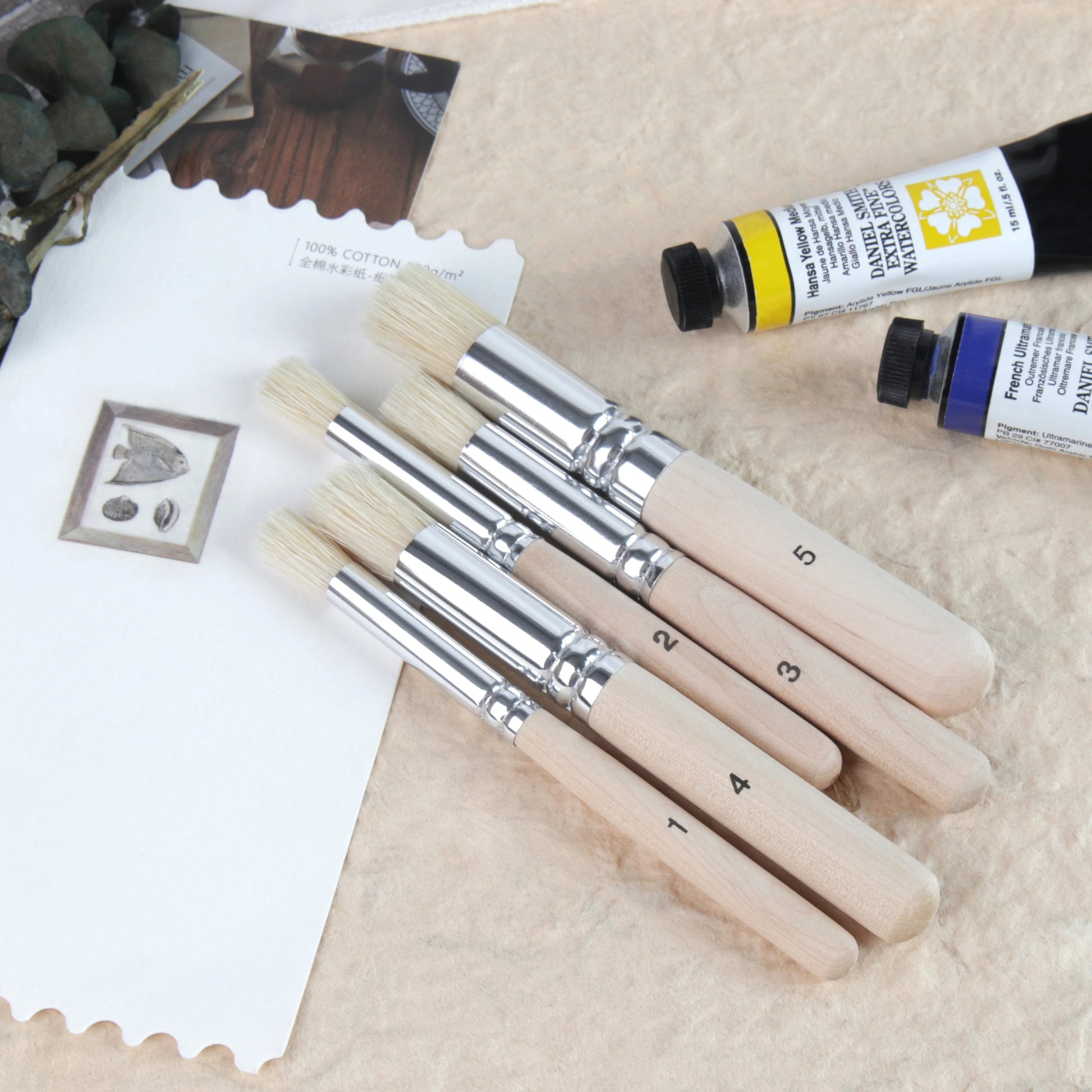 SeamiArt 5Pcs Bristle Paint Brushes Round Head Gouache Watercolor Oil Acrylic Painting Tools Brush Tip Pen for Art Supplies    Home Decor Supply | Online Retail | ShoreShopper.com