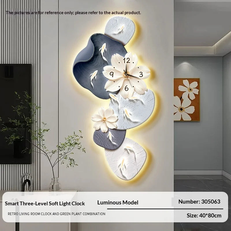 Wall Clock Modern Minimalist Nine Koi Fish Large Silent Wall Clock Home Decor Living Room Bedroom TV Background No Drilling    Home Decor Supply | Online Retail | ShoreShopper.com