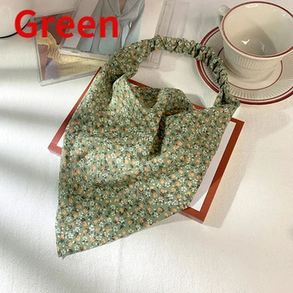 Floral Kerchief Headwear Wrist Head Wrap Scarf Triangular Headscarf Accessories Hair Band Fashion Women Hats Creative Gifts    Your Coastal Marketplace | Shoreshopper.com
