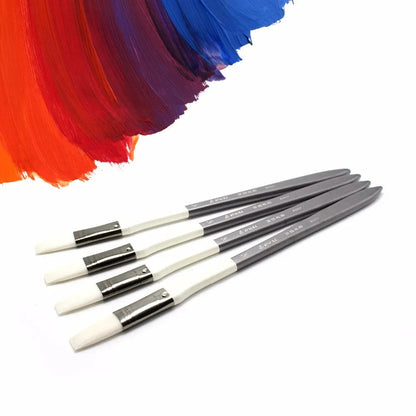 4 Pc 1/2 "Bristle Brushes Oil Painting Brush Graffiti Watercolor Paintbrush Art Material Tool Set For Acrylic scrubbing brush    Home Decor Supply | Online Retail | ShoreShopper.com