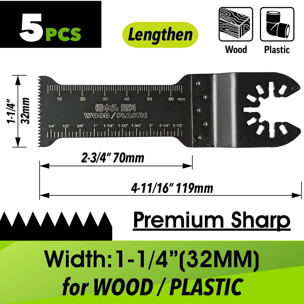 Oscillating Saw Blades Kit，Multitool Blades - Compatible with Milwaukee Dewalt  Worx Skil AEG Ryobi - ShoreCo.Shop