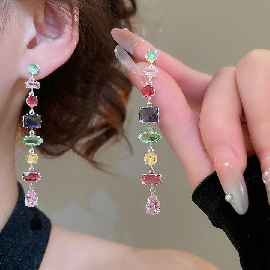 Brand 18K Gold Plated New Luxury Colourful Crystal Zircon Necklace For Women Fashion Party Jewelry Accessories Ladies Jewellery    Home Decor Supply | Online Retail | ShoreShopper.com