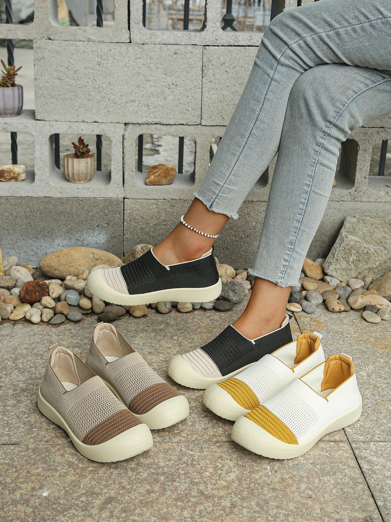 Women's shoes Women's Retro Dual-tone Slip-on Shoes Breathable Soft Sole for Comfort Summer Fashion Footwear Versatile Colorways    Your Coastal Marketplace | Shoreshopper.com