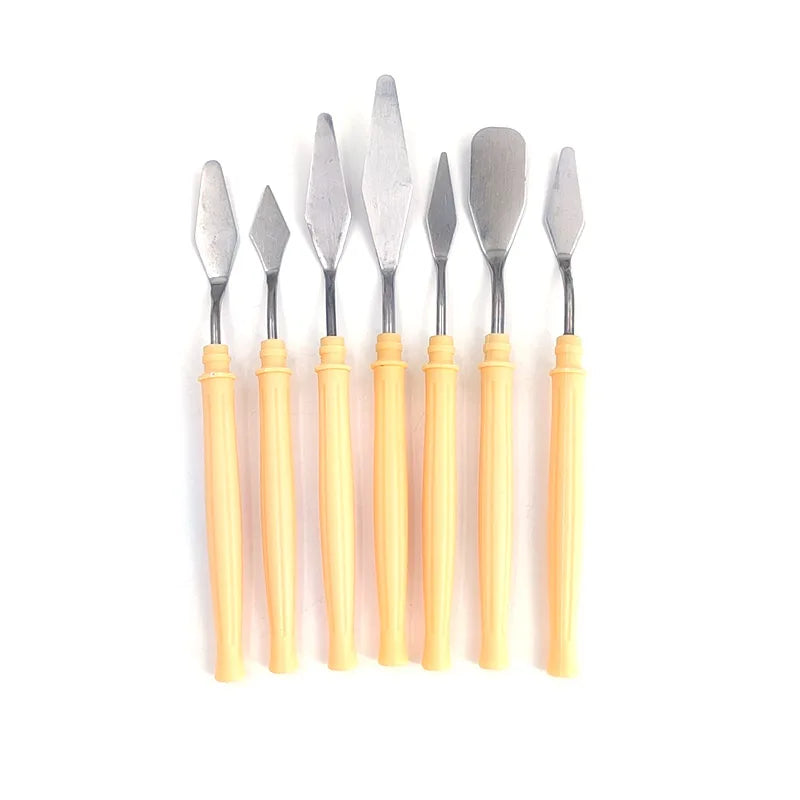 Art Supplies 7Pcs/Set Stainless Steel Oil Painting Knives Artist Crafts Spatula Palette Oil Painting Mixing Knife Scraper    Home Decor Supply | Online Retail | ShoreShopper.com