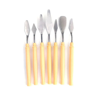 Art Supplies 7Pcs/Set Stainless Steel Oil Painting Knives Artist Crafts Spatula Palette Oil Painting Mixing Knife Scraper    Home Decor Supply | Online Retail | ShoreShopper.com