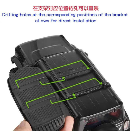 RCDream 1/18 Scale Roof Rack Roof Box for 1/18 1/24 1/12 RC Crawler Truck TRX4M Bronco AX24 #18R004