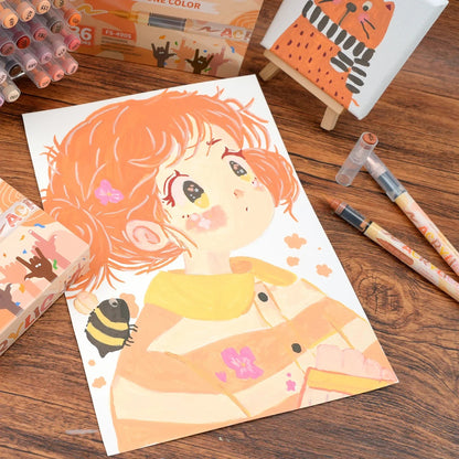 Skin Tones Art Markers,Soft Brush Tip Acrylic Paint Pens,Quick-Drying Waterproof for Sketching,Wood,Glass,Fabric,Rocks Painting    Home Decor Supply | Online Retail | ShoreShopper.com