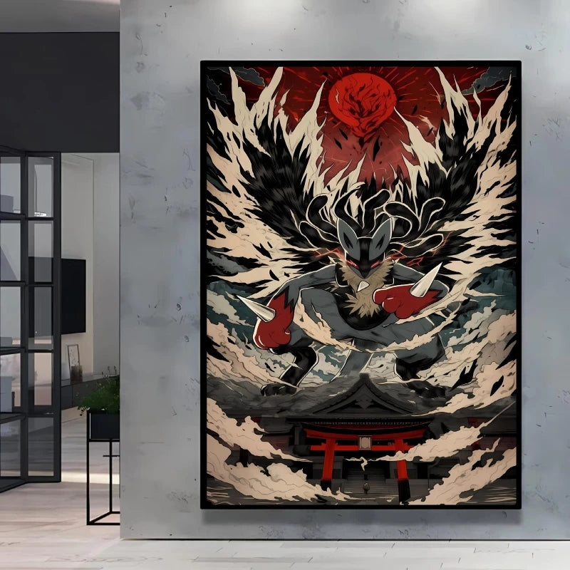 High Quality Pokemon Arcanine Pikachu Wall Painting with Unique Designs and Gorgeous Colors Adding A Touch of Brightness To Wall    Home Decor Supply | Online Retail | ShoreShopper.com