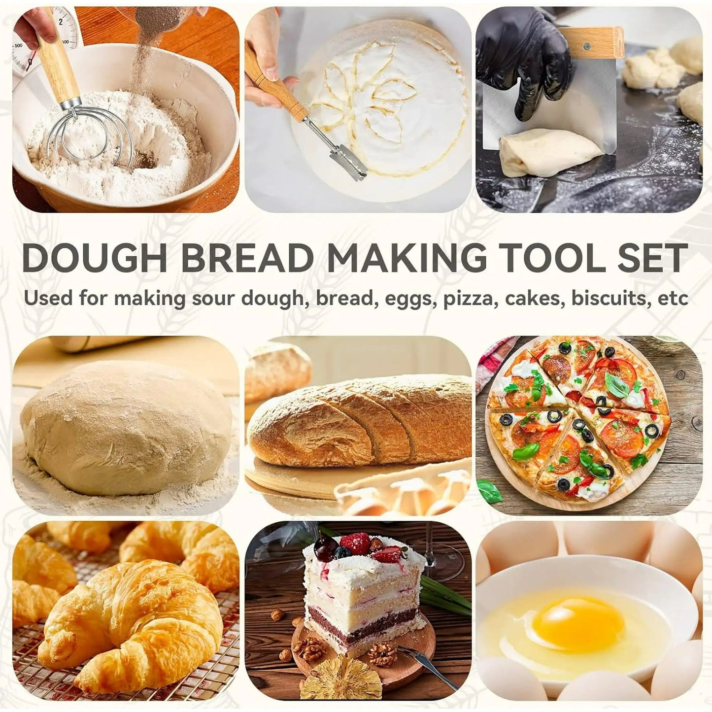 Sourdough Bread Baking Supplies Inclued Sourdough Danish Dough Whisk Bread Lame Scraper Dough Cutter Perfects Gift for Baker    Home Decor Supply | Online Retail | ShoreShopper.com