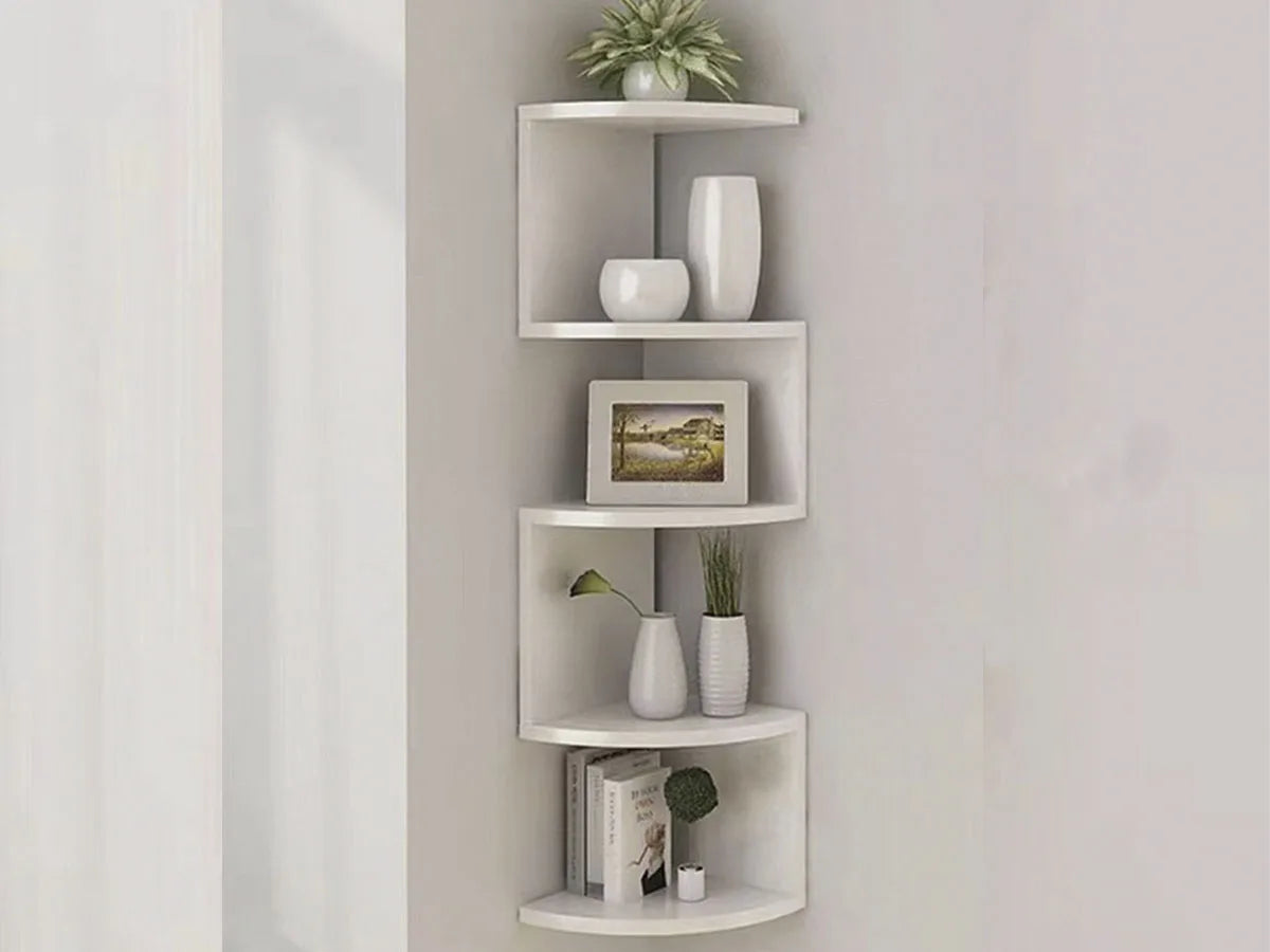 Corner Shelf - 5/2-Tier Corner Floating ShelvesWall Easy Assemble Wall Corner Shelves Bedrooms Living Room Decorations Bookcase    Home Decor Supply | Online Retail | ShoreShopper.com