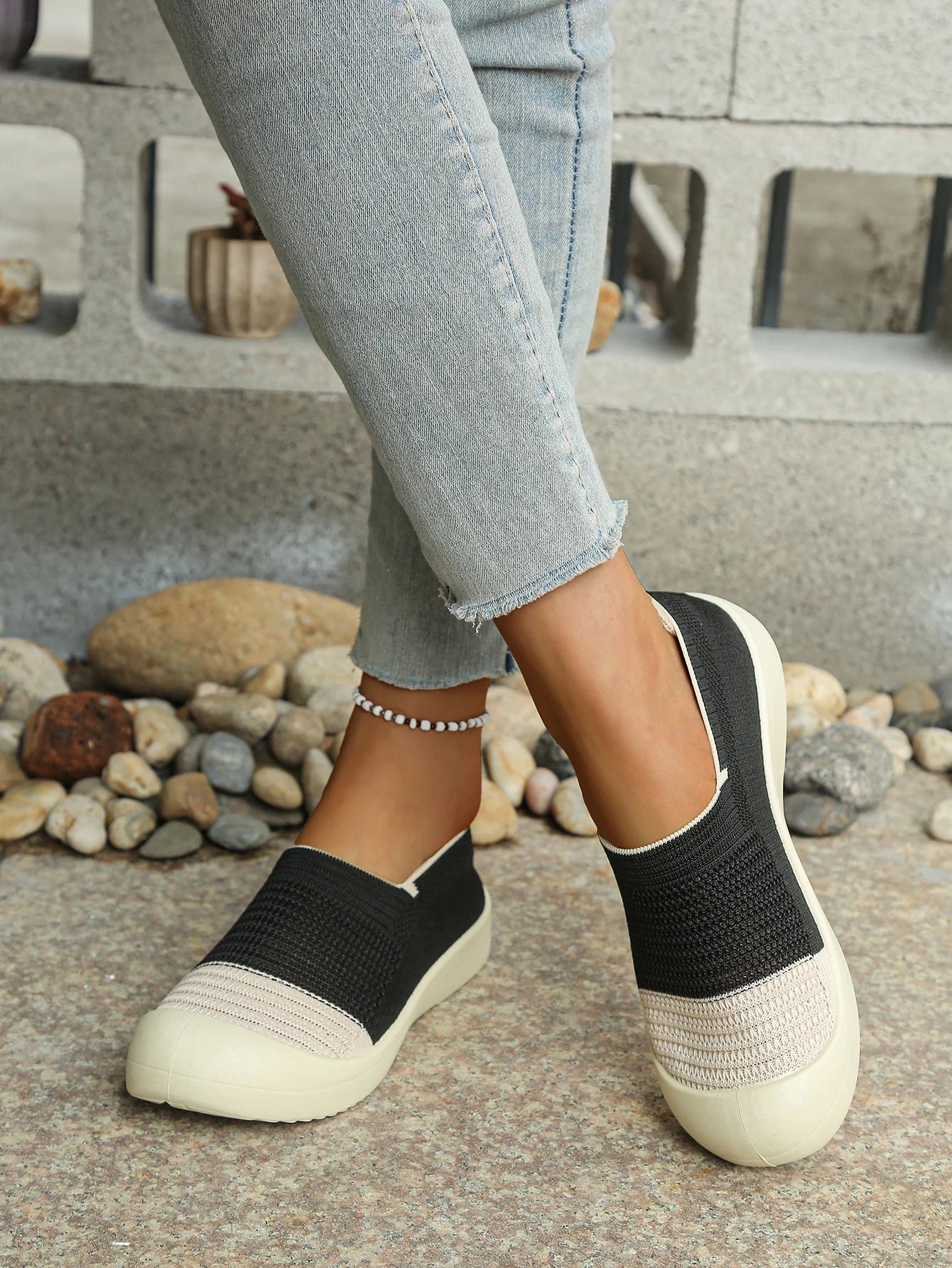 Women's shoes Women's Retro Dual-tone Slip-on Shoes Breathable Soft Sole for Comfort Summer Fashion Footwear Versatile Colorways    Your Coastal Marketplace | Shoreshopper.com