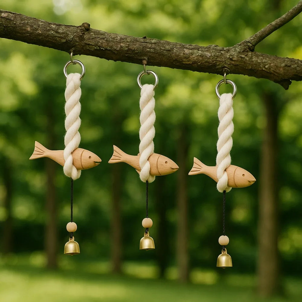 Marine Beach Themed Wood Fish Sculpture Hand Carved with Bell Fish Wall Hanging Decor Rustic Handcrafted    Your Coastal Marketplace | Shoreshopper.com