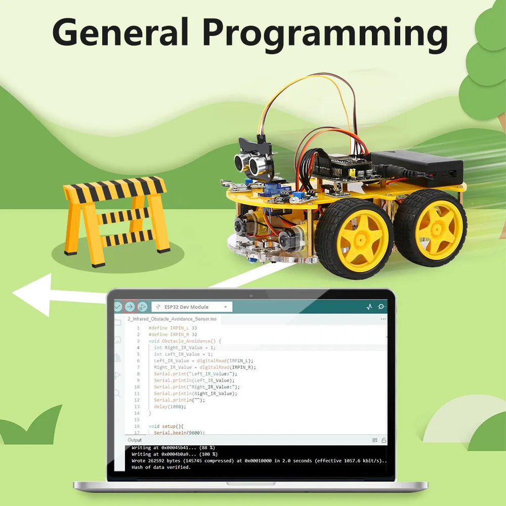 ESP32 Smart Robot Car Kit  Remote Control Car for Arduino Programming Project STEM Education Science Coding Kit - ShoreCo.Shop