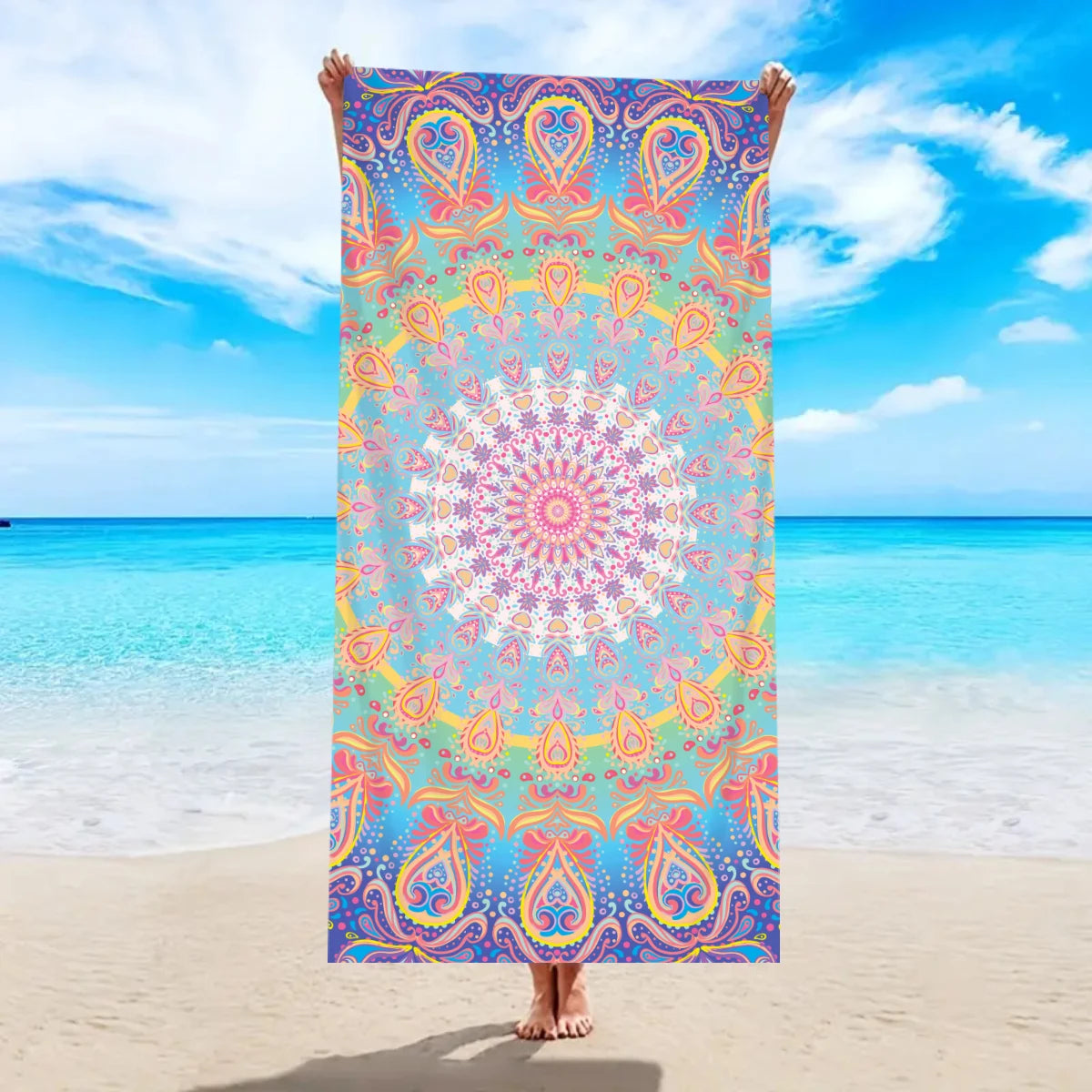 1pc Bohemian beach towel, ultra-fine fiber quick drying beach towel, multifunctional beach towel for beach swimming and vacation    Your Coastal Marketplace | Shoreshopper.com