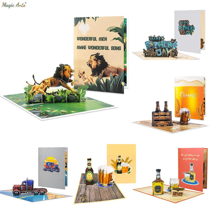 3D Pop-Up Father's Day Greeting Card Unique Handmade Gift for Dad Birthday Card with Notecard    Your Coastal Marketplace | Shoreshopper.com