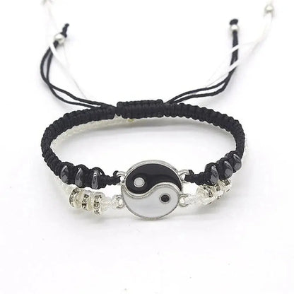 2 PC Jewelry Set Couple Black White Tai Chi Bracelet Rope Adjustable Chain Set Simple Style Daily Wear Jewelry    Home Decor Supply | Online Retail | ShoreShopper.com