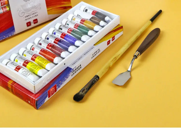 Professional 12/18/24 Colors 12 ML Tube Oil Paints Art For Artists Canvas Pigment Art Supplies Drawing Set    Home Decor Supply | Online Retail | ShoreShopper.com