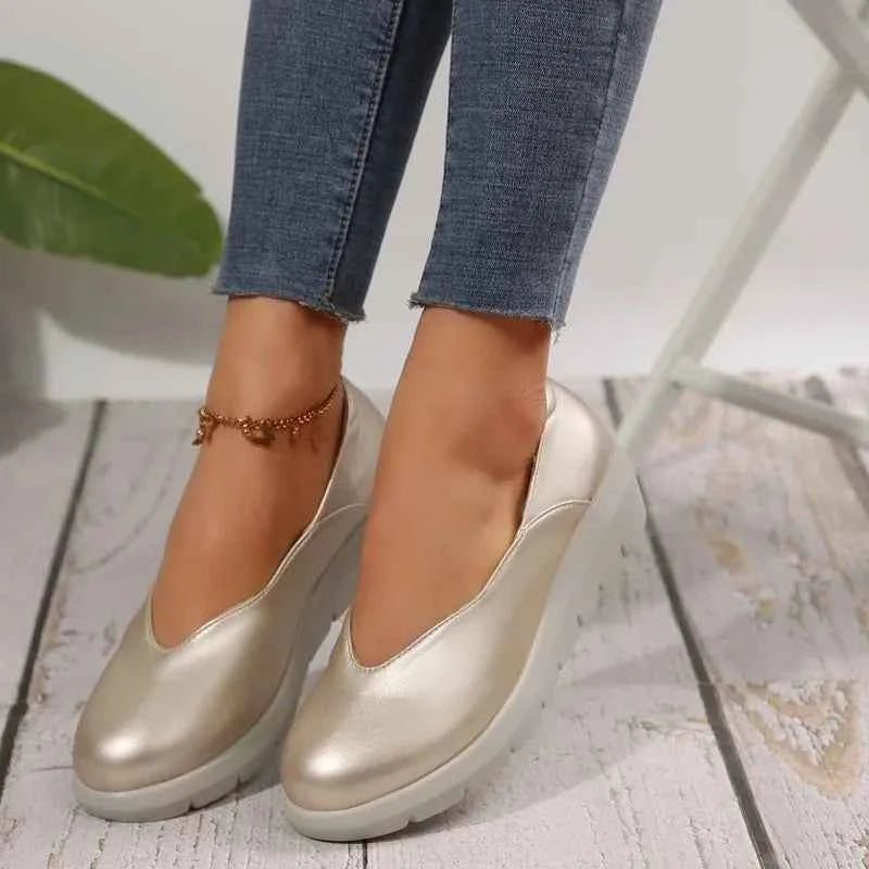 2025 New Women Fashion Wedge Heel Pumps Spring Summer Lightweight Platform Woman Soft Sole Comfort Casual Shoes Женская Обувь
