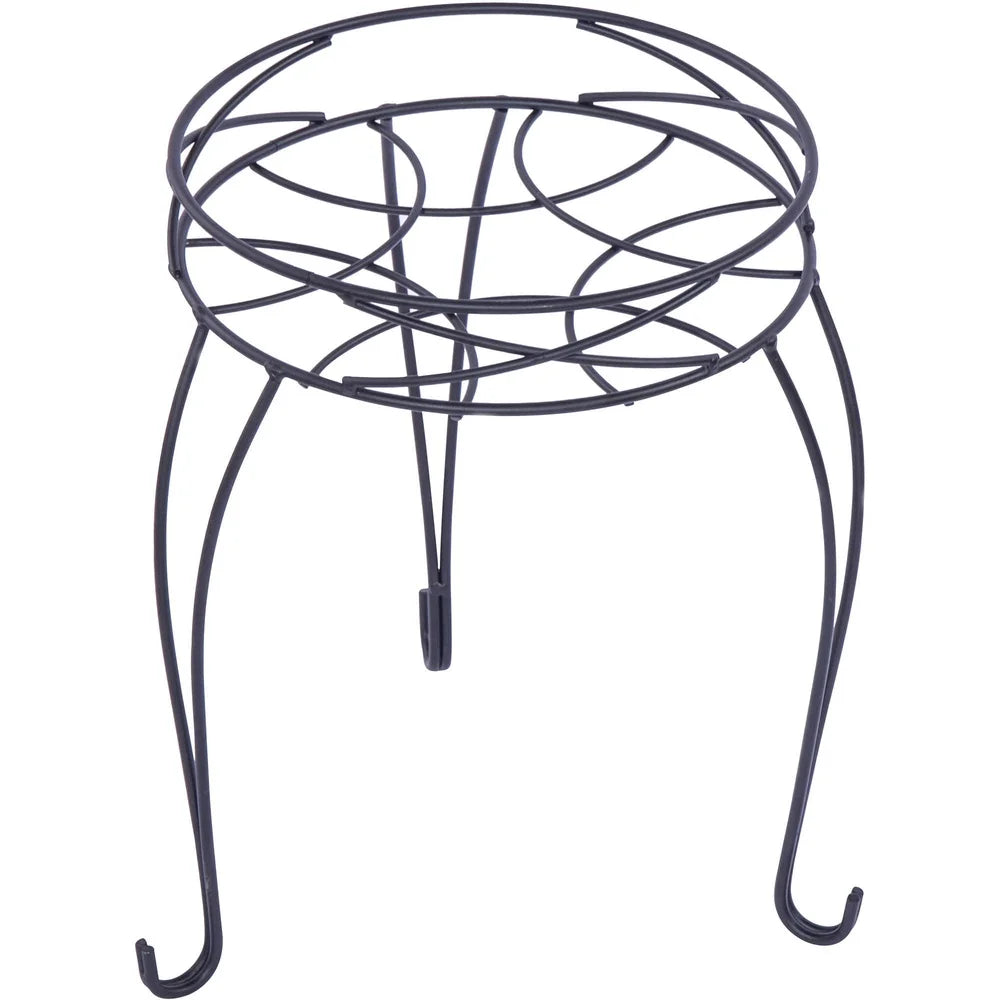 2 Pack Round Metal Plant Stand Indoor Outdoor Display Holder Collapsible Space Saving Iron Durable Rustproof Pots up to 9 Inch    Home Decor Supply | Online Retail | ShoreShopper.com