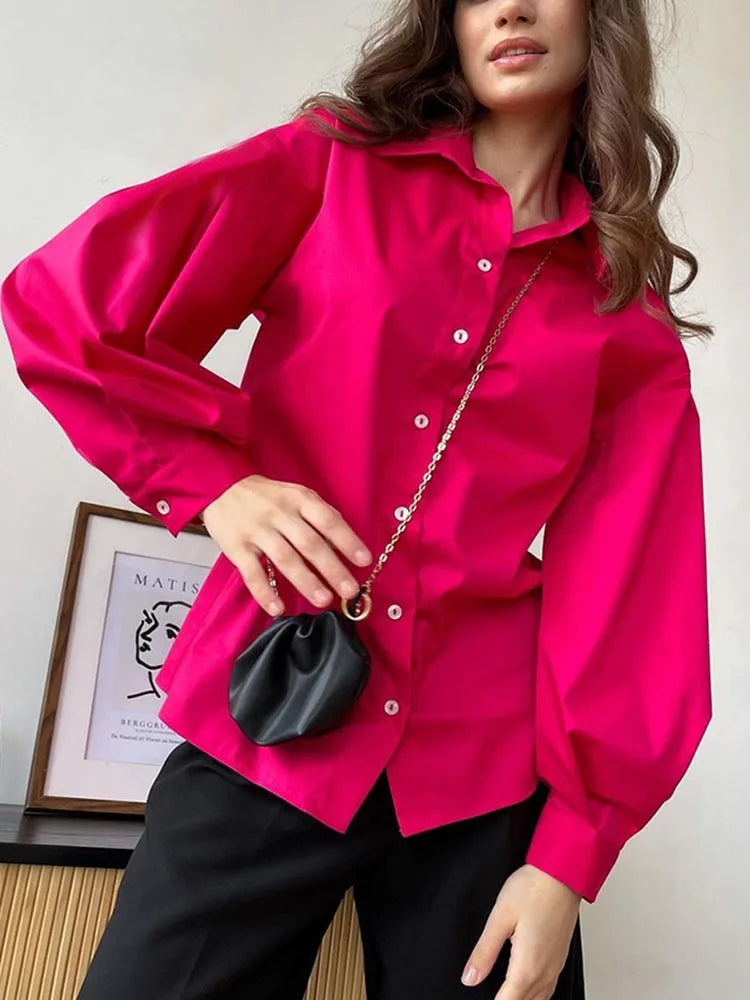 Women's Shirt Beautiful Cotton Oversized Candy Colors Shirts & Blouses Long SleevesSolid Green Blouses for Women Fashion 2025    Your Coastal Marketplace | Shoreshopper.com