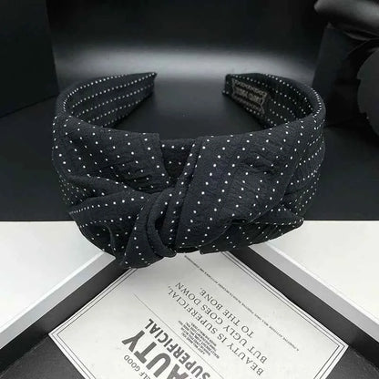 Hair headband for women, new black retro fashion style, hair tie headpiece with wide edge, pressed hair, wash face headband