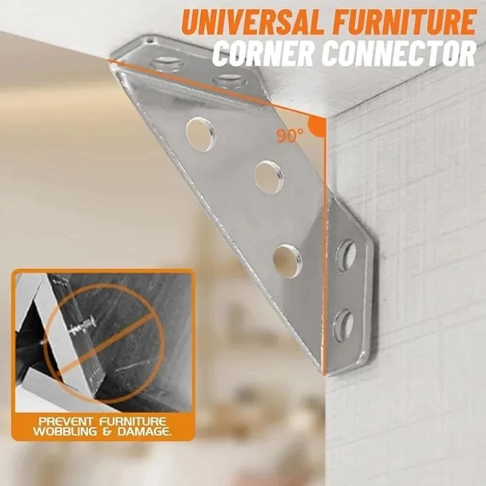 10/20/40/50pcs Thickened Stainless Steel Angle Code 90 Degrees Right Angle Fixed Bracket Furniture Connectors    Home Decor Supply | Online Retail | ShoreShopper.com