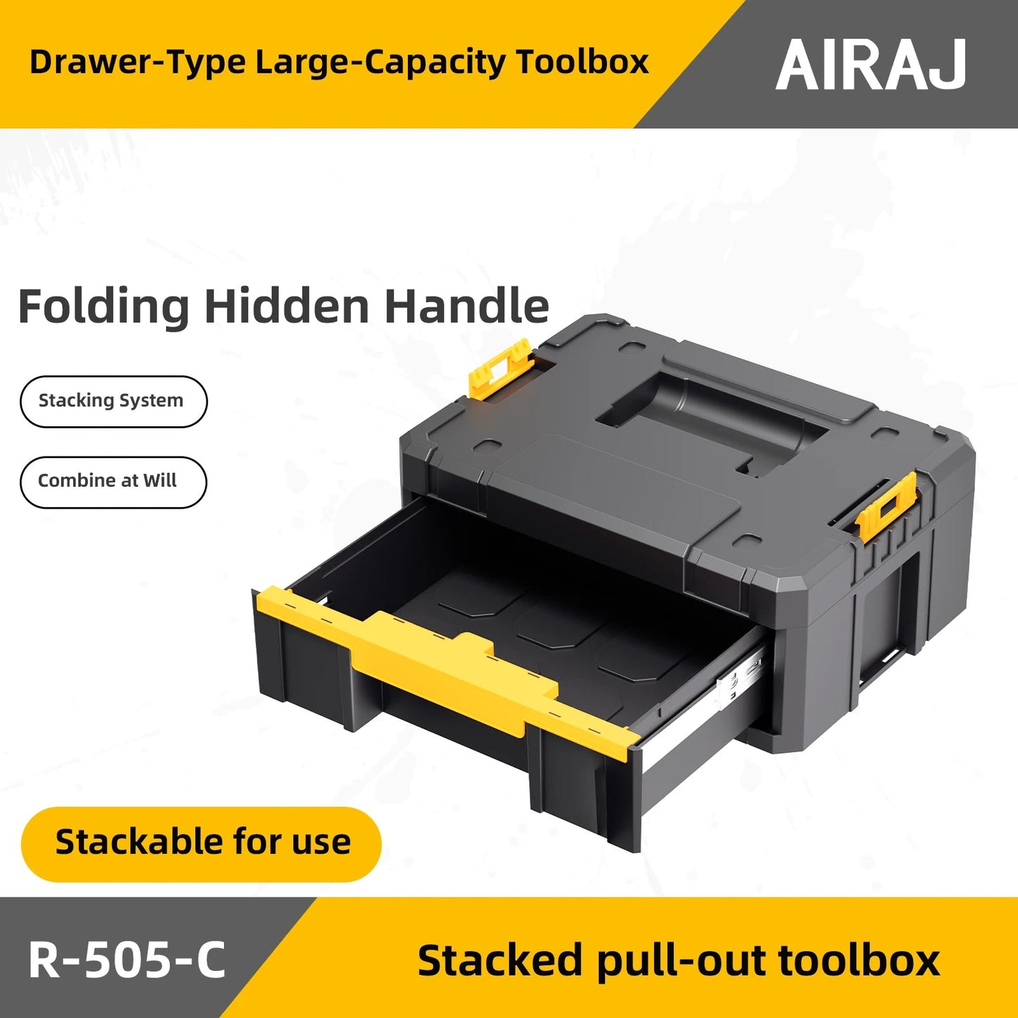 AIRAJ MultiFunctional Tier Stackable Rolling Plastic Portable Folding Tool Storage Box , Suitable for Garage Storage    Home Decor Supply | Online Retail | ShoreShopper.com