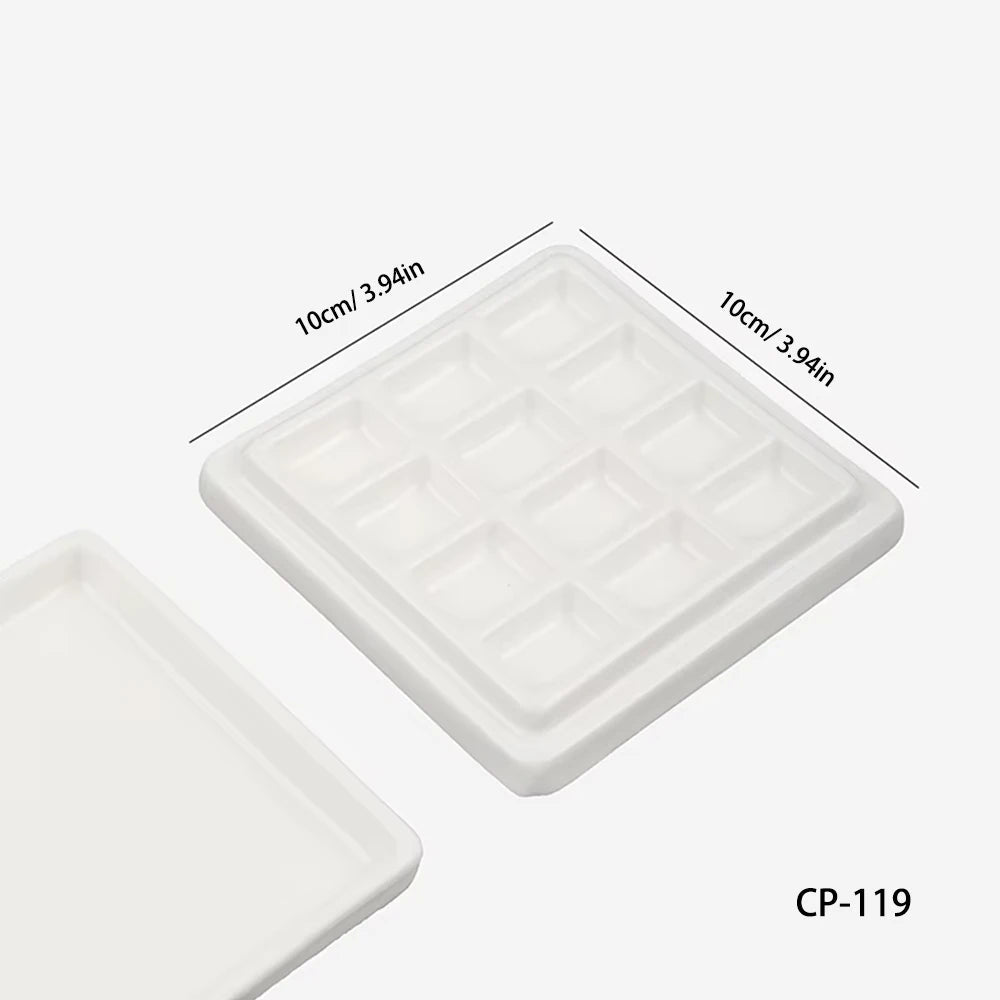 Artsecret 1 pc Simple White Ceramic Multi-Compartment Palette Pigment Mixing Palette Art Supplies Multiple Variants Available    Home Decor Supply | Online Retail | ShoreShopper.com
