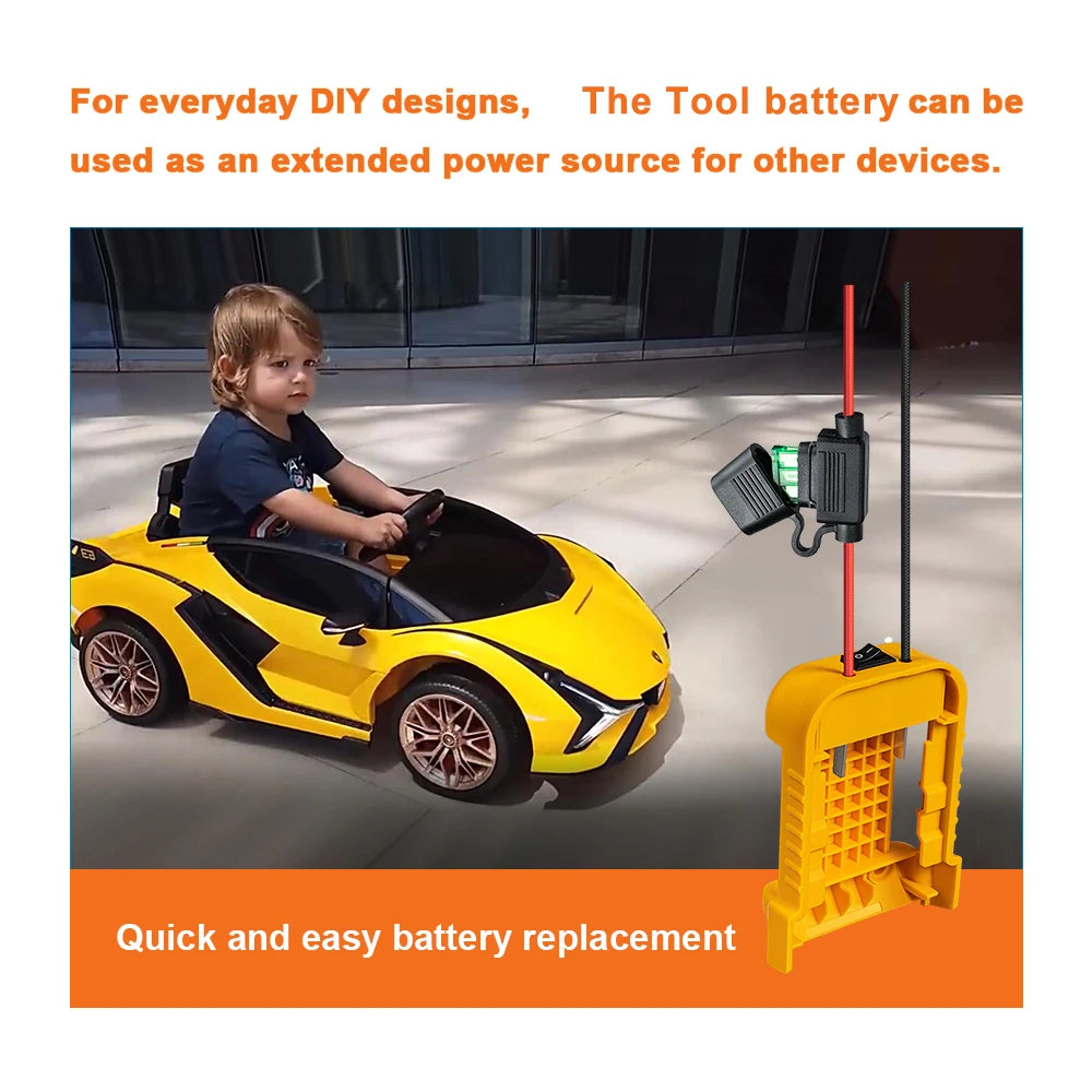 External Battery Adapter Converter for DEWALT 18V/20V/54V Battery DIY Power Tool box mod Plug accessories kit electric extension - ShoreCo.Shop